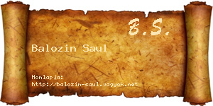 Balozin Saul névjegykártya